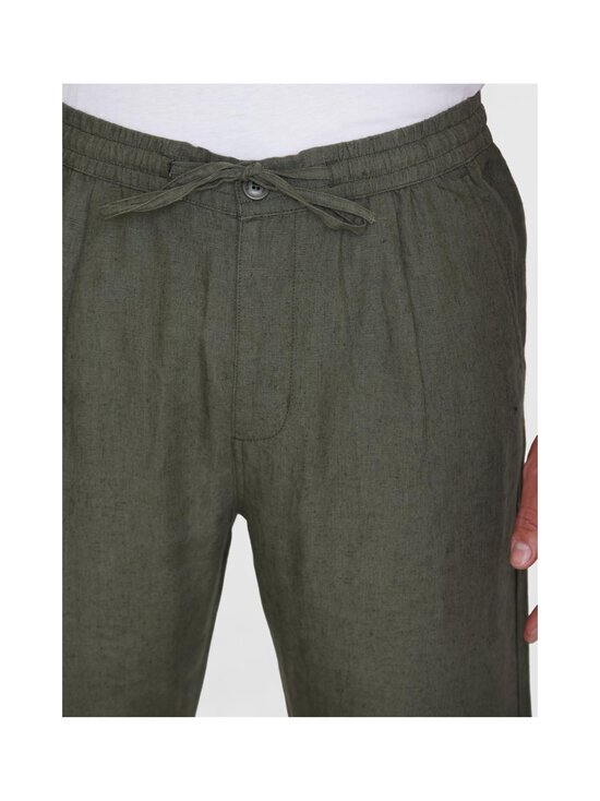 Knowledge Cotton Apparel - Fig Loose Fit -pellavahousut - 1068 BURNED OLIVE - photo 3 Knowledge Cotton Apparel - Fig Loose Fit -pellavahousut - 1068 BURNED OLIVE | Stockmann - photo 3