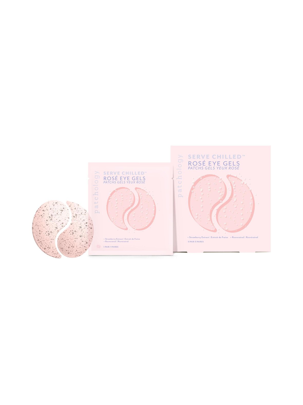 Rosé Eye Gels -silmänalusnaamiolaput, 5 paria