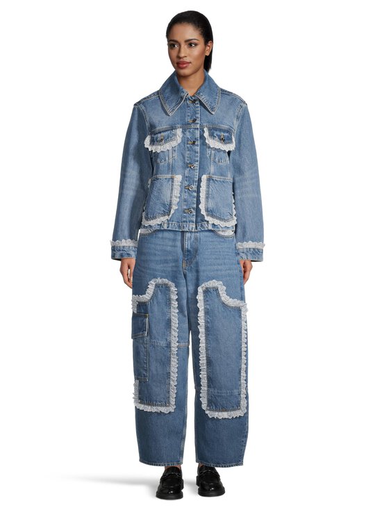 Ganni - Rigid Denim Lace -takki - 569 DARK BLUE VINTAGE | Stockmann - photo 2