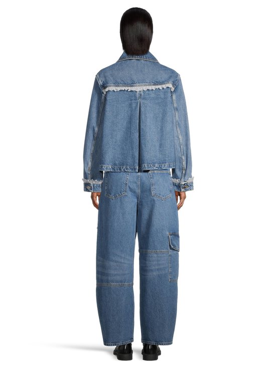 Ganni - Rigid Denim Lace -takki - 569 DARK BLUE VINTAGE | Stockmann - photo 3