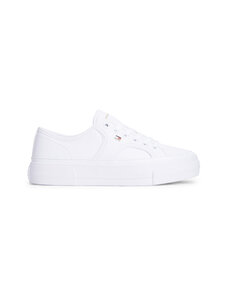 Tommy Hilfiger - Platform Vulc Piping ādas brīvā laika apavi - YBS WHITE | Stockmann