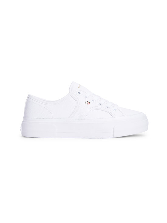 Tommy Hilfiger - Platform Vulc Piping ādas brīvā laika apavi - YBS WHITE | Stockmann - photo 1
