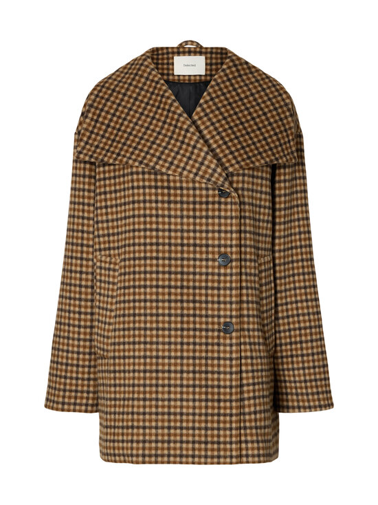 Selected - SlwCarolyn Wool Blend auduma mētelis - TOFFEE | Stockmann - photo 1