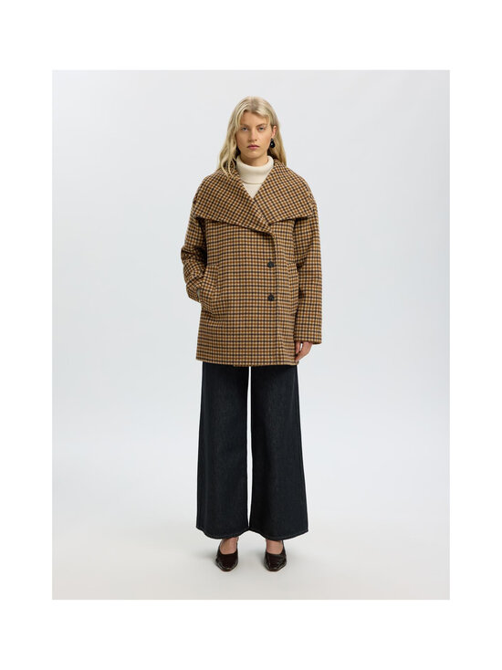 Selected - SlwCarolyn Wool Blend auduma mētelis - TOFFEE | Stockmann - photo 2