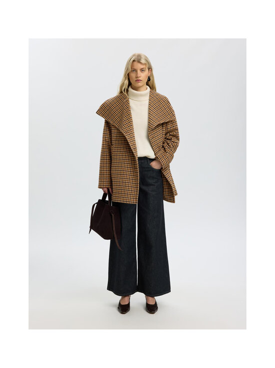 Selected - SlwCarolyn Wool Blend auduma mētelis - TOFFEE | Stockmann - photo 3