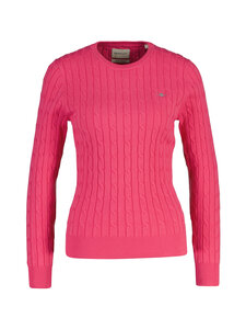 GANT - Stretch Cotton -palmikkoneule - 661 BRIGHT FUSCHIA | Stockmann