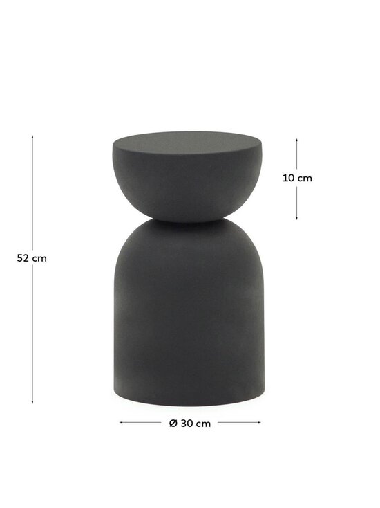 Kave Home - Rachell-sivupöytä musta ⌀ 30 cm - BLACK | Stockmann - photo 7