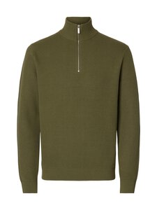 Selected - Kudum SlhDane Structure Half Zip - DEEP LICHEN GREEN | Stockmann