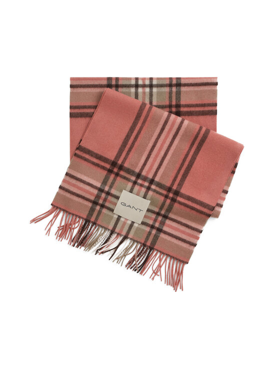 GANT - Tartan-ruudullinen merinovillahuivi - 654 FADED BRICK | Stockmann - photo 1
