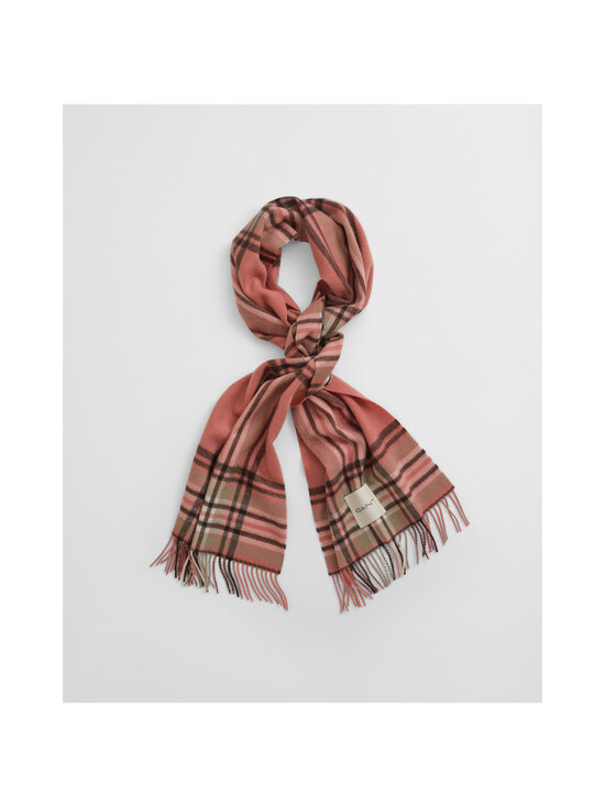 GANT - Tartan-ruudullinen merinovillahuivi - 654 FADED BRICK | Stockmann - photo 2