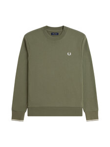 Fred Perry - Crew Neck -collegepaita - LAUREL WREATH GREEN / ECRU / D | Stockmann