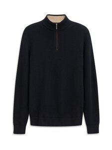 Bugatti - Troyer Half zip -puuvilla-kashmirneule - 390NAVY | Stockmann
