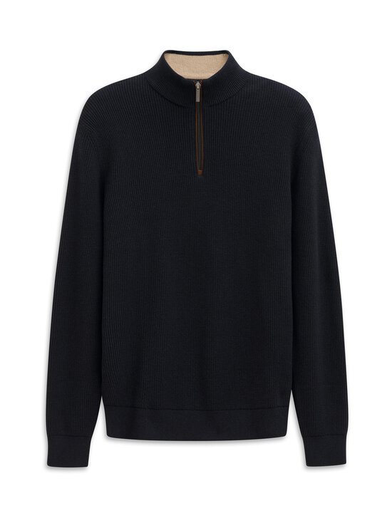 Troyer Half zip kokvilnas-kašmira džemperis