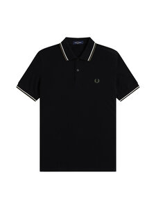 Fred Perry - Twin Tipped -pikeepaita - W54 BLK/ECRU/LAUREL W GREEN | Stockmann