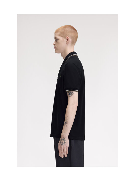 Fred Perry - Twin Tipped -pikeepaita - W54 BLK/ECRU/LAUREL W GREEN | Stockmann - photo 4