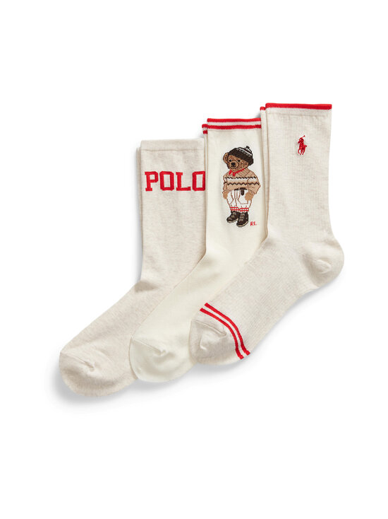 Polo Ralph Lauren - Colorado Bear Crew -sukat 3-pack - OATMEAL HTR/IVORY/OATMEAL HTR | Stockmann - photo 1