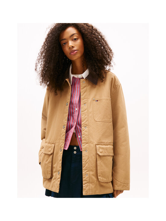 Tommy Jeans - Vakosamettikauluksellinen tvillitakki - GV7 TIMELESS CAMEL | Stockmann - photo 2