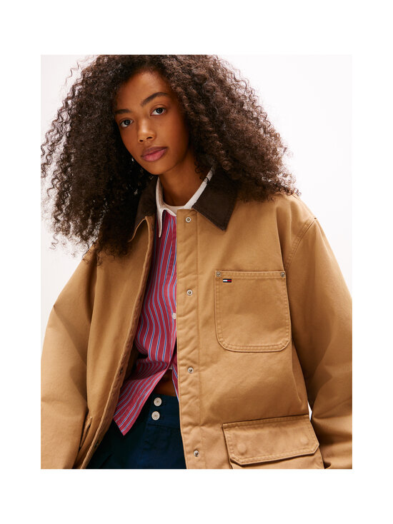 Tommy Jeans - Vakosamettikauluksellinen tvillitakki - GV7 TIMELESS CAMEL | Stockmann - photo 5