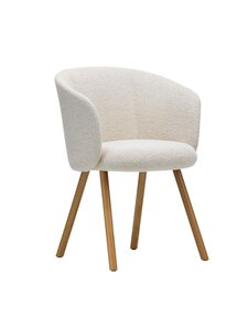 Vitra - Mikado-tuoli käsinojilla Nubia-kangas 01 ivory-pearl/tammi - BEIGE | Stockmann
