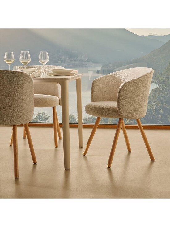 Vitra - Mikado-tuoli käsinojilla Nubia-kangas 01 ivory-pearl/tammi - BEIGE | Stockmann - photo 3