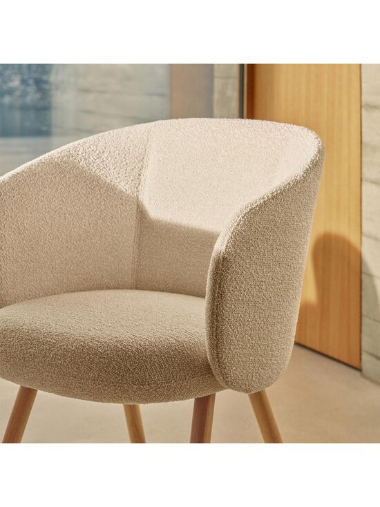 Vitra - Mikado-tuoli käsinojilla Nubia-kangas 01 ivory-pearl/tammi - BEIGE | Stockmann - photo 4