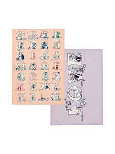 Moomin Arabia - Aakkoset-keittiöpyyhesetti 2 kpl - MULTICOLOR | Stockmann