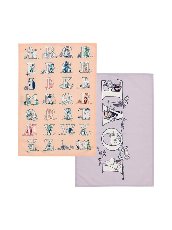 Moomin Arabia - Aakkoset-keittiöpyyhesetti 2 kpl - MULTICOLOR | Stockmann - photo 1