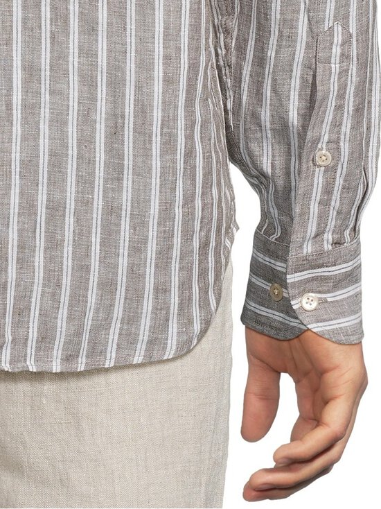 Oscar Jacobson - Triiksärk One Piece Striped Regular Fit - 825 MATT GREEN | Stockmann - photo 9