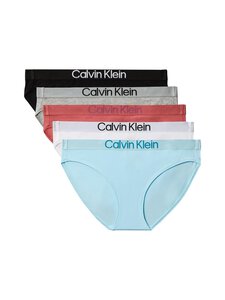 Calvin Klein Underwear - Bikini-alushousut 5 -pack - 3C9 BLACK/ GREY HTR/ DUSTY CEDAR/ ANTAR | Stockmann