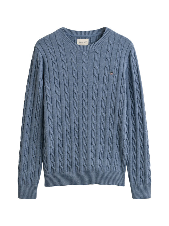 GANT - Cotton Cable C-neck -neule - 430 FADED DENIM | Stockmann - photo 1