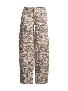 Object - ObjSerisa High Waist Long -housut - SANDSHELL AOP:MOREL ZEBRA | Stockmann