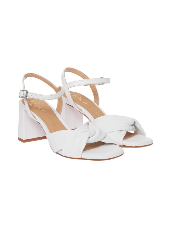 Unisa - Medway Block Heel -nahkasandaalit - WHITE | Stockmann - photo 5