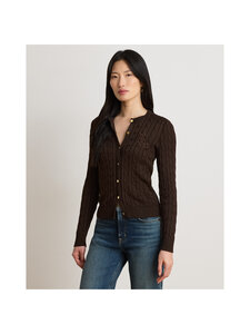 Lauren Ralph Lauren - Palmikkoneuletakki - 505 CIRCUIT BROWN | Stockmann