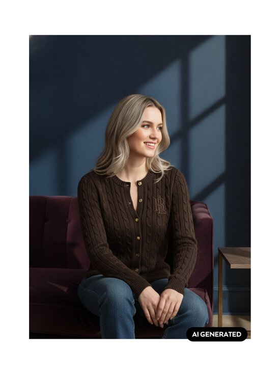 Lauren Ralph Lauren - Palmikkoneuletakki - 505 CIRCUIT BROWN | Stockmann - photo 5