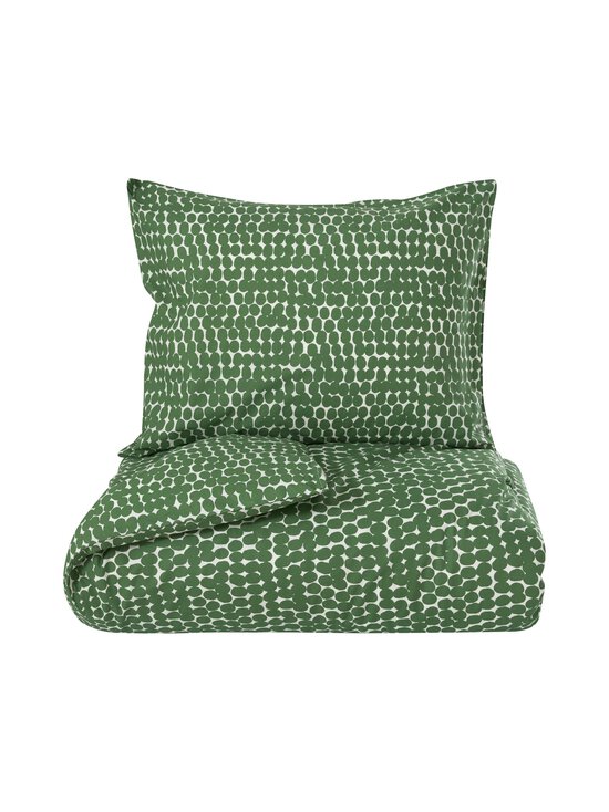 Casa Stockmann - Rivi-perkaalipussilakana - GREEN/SOFT WHITE COMBO | Stockmann - photo 3