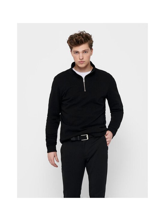 Only & Sons - OnsCeres Half Zip -collegepaita - BLACK - photo 3 Only & Sons - OnsCeres Half Zip -collegepaita - BLACK | Stockmann - photo 3