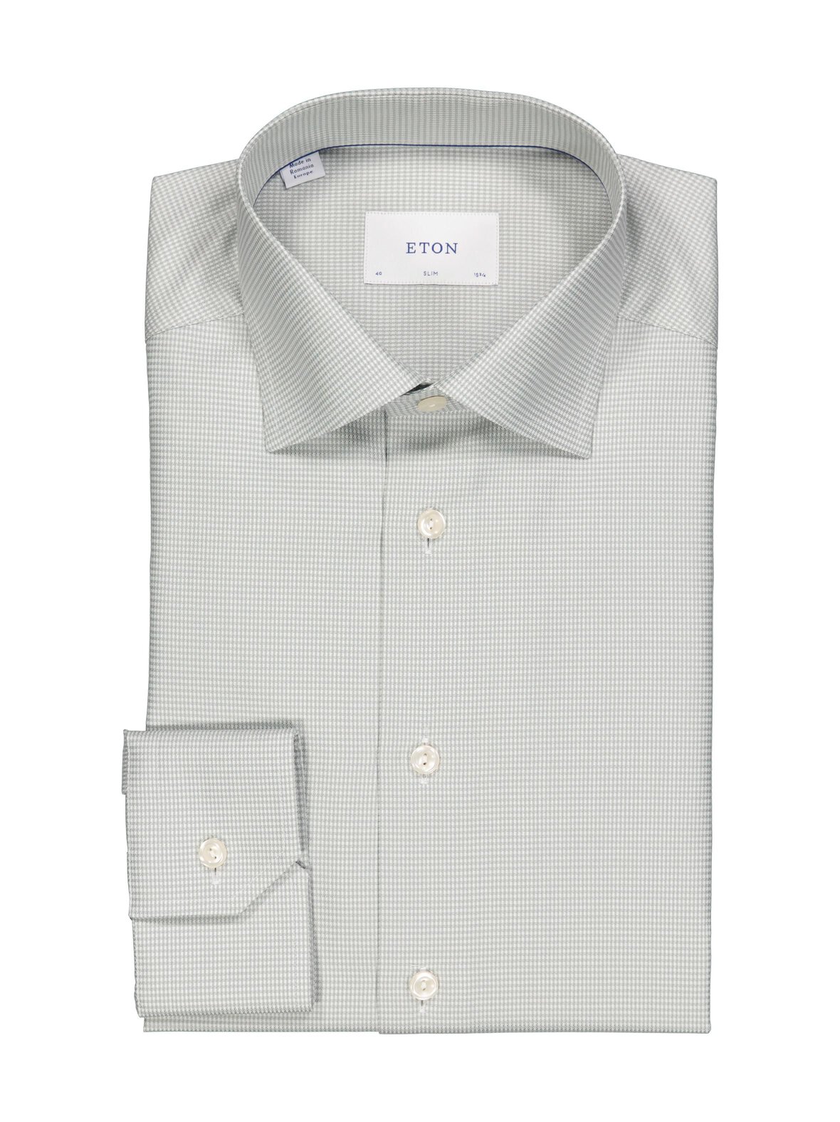 Slim fit houndstooth signature twill -kauluspaita
