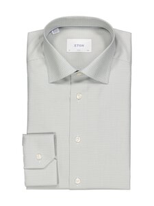 Eton - Slim Fit Houndstooth Signature Twill -kauluspaita - 62 LIGHT GREEN | Stockmann