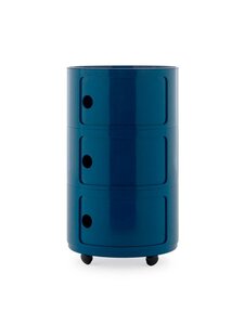 Kartell - Componibili Big -säilytyskaluste 3-osainen / pyörät sininen - BLUE | Stockmann