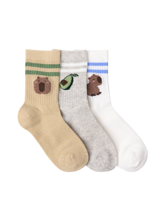 Lindex - Sokid Capybara 3 paari - 300 OFF WHITE | Stockmann - photo 2