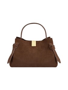 YUZEFI - Gyoza Mini Suede -nahkalaukku - CHOCOLATE | Stockmann