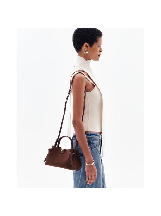 YUZEFI - Gyoza Mini Suede -nahkalaukku - CHOCOLATE | Stockmann - photo 5