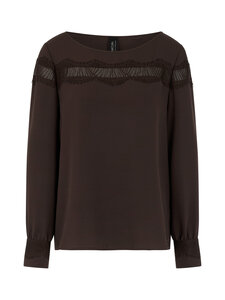 Marc Cain - Pitsisomistettu pusero - 697 SEAL BROWN | Stockmann