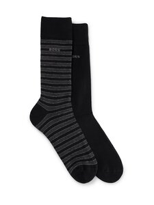 BOSS - Stripe- sukat 2-pack - 001 BLACK BOSS - Stripe- sukat 2-pack - 001 BLACK | Stockmann