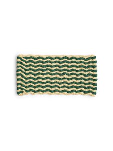 HAY - Coco Stripe Wave -ovimatto 40 x 80 cm - DARK GREEN, WHITE | Stockmann