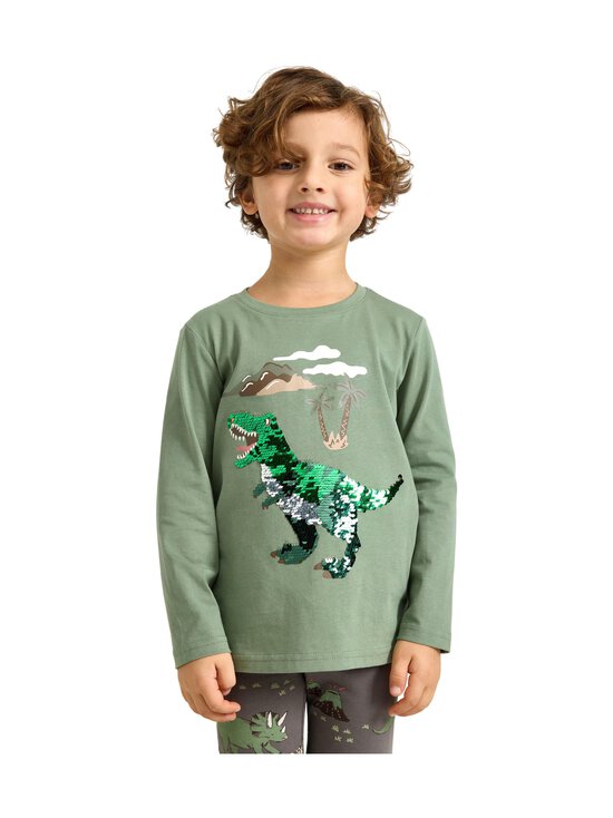 Lindex - Trikotāžas krekls ar fliteriem - 7672 LIGHT KHAKI | Stockmann - photo 3