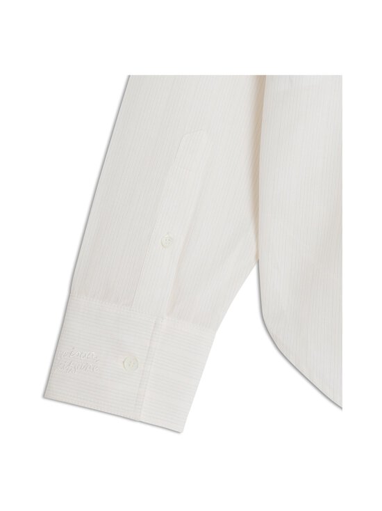 Maison Kitsuné - Striped Double Pocket -paitapusero - 0494 WARM SAND/WHITE | Stockmann - photo 3