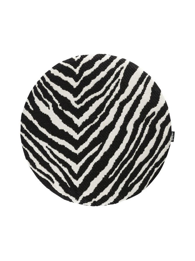 Black and white seat cushion