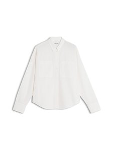 Maison Kitsuné - Striped Double Pocket -paitapusero - 0494 WARM SAND/WHITE | Stockmann