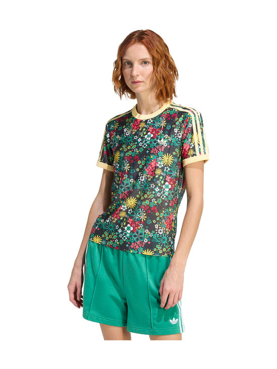 adidas Originals - 3 Stripes Slim t-paita - KD5560 BLACK/BGREEN/CGREEN/ | Stockmann - photo 2